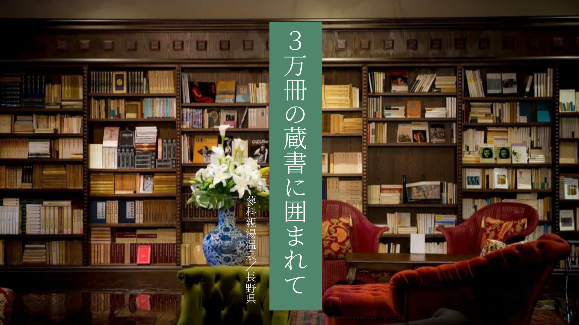 【長野県】3万冊の蔵書が揃う、知的な空間「蓼科新湯温泉」で温泉と本を愉しむステイ
