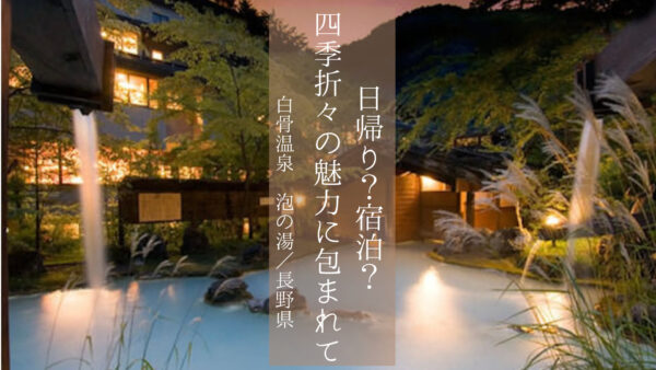 【長野県】宿泊?日帰り?料金や詳細を紹介!「白骨温泉 泡の湯」で紅葉×温泉で湯浴み♩
